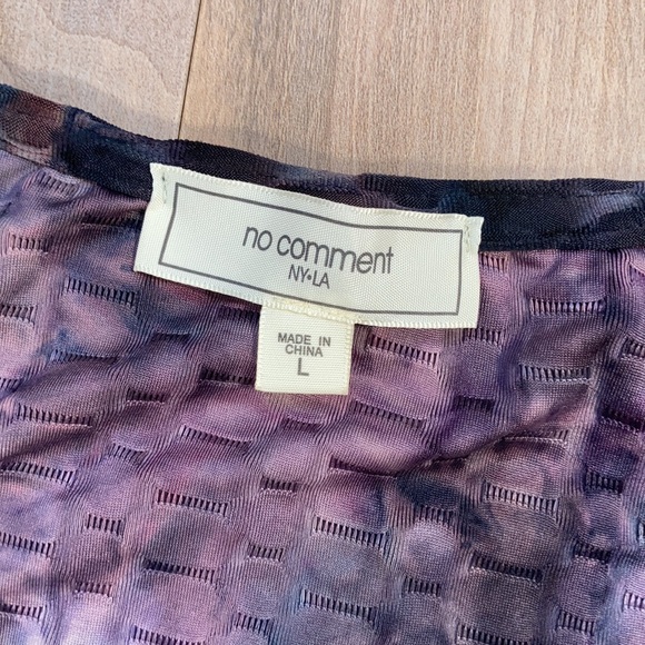 Last Chance ❌ 💜$8ifbundle3 No Comment tie dye print honeycomb stretch  top L jr - Picture 9 of 16